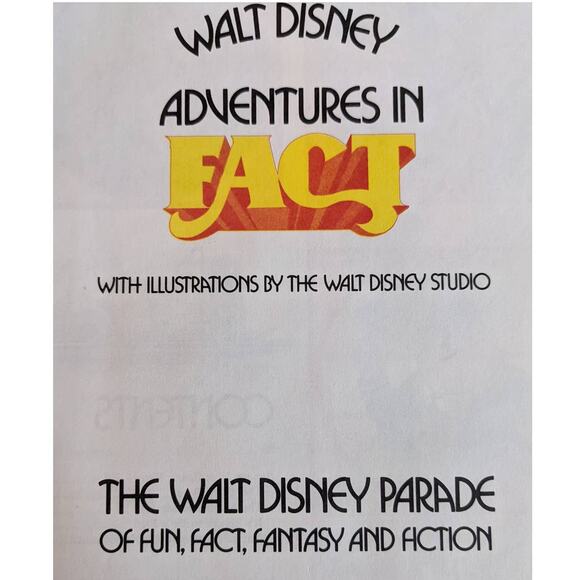 Vintage 1977 Walt Disney Adventures In Fact Book Parade of Fun, Fantasy, Fiction - Picture 6 of 12